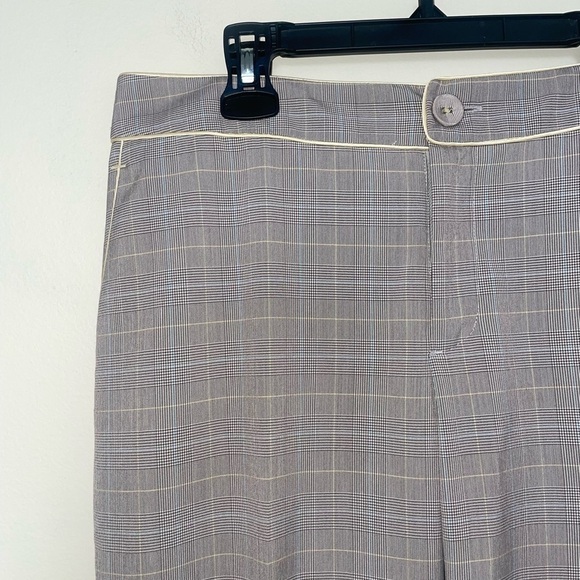 Rebecca Taylor Wide Leg Plaid Trousers Dress Pants Size 6 - Picture 2 of 5